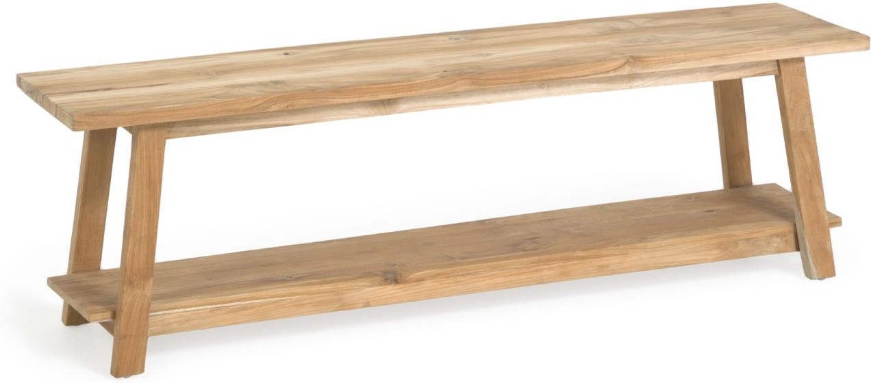 Rustik Entrébænk Uden Ryglæn i Genbrugt Teak 150 cm