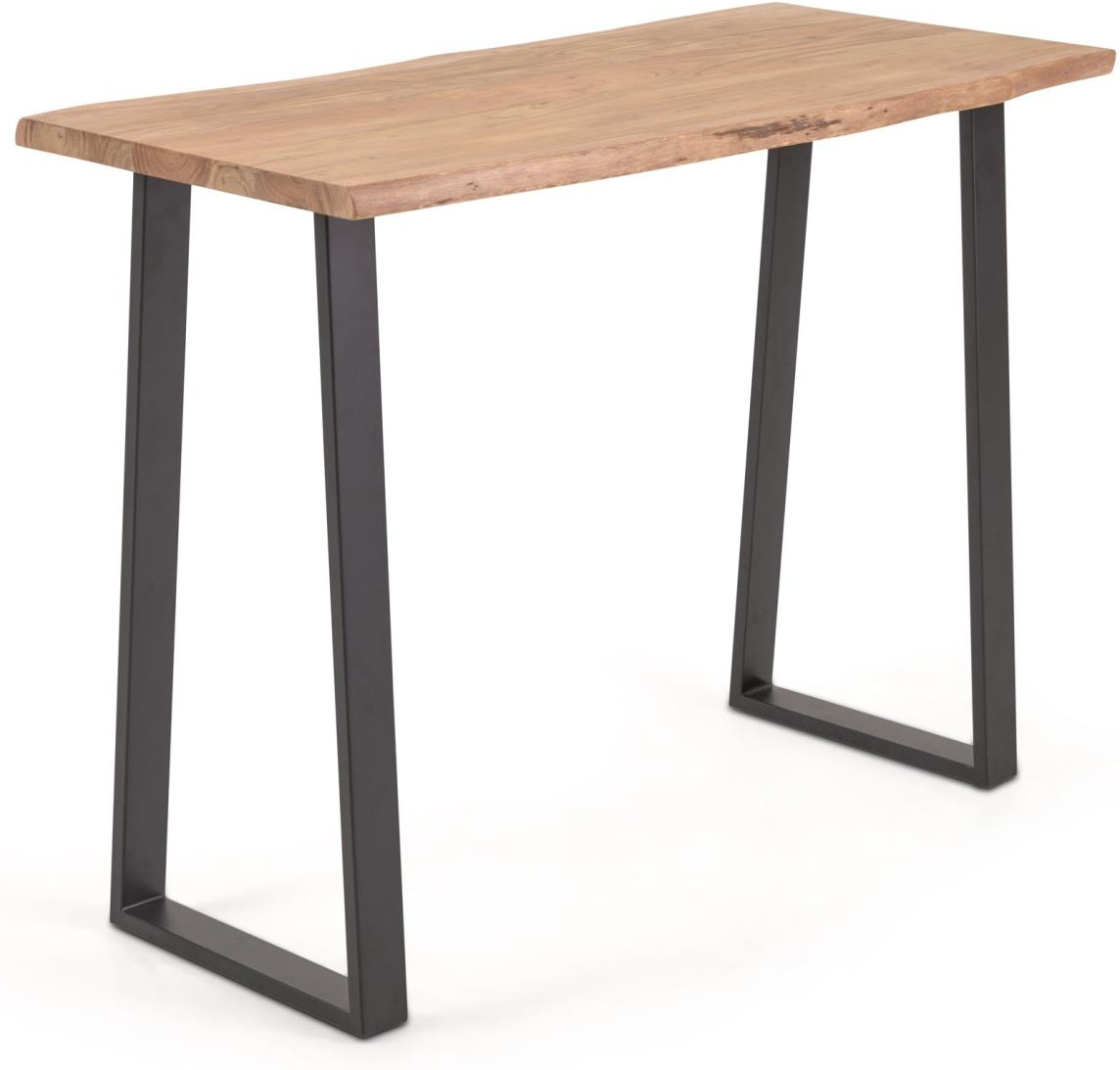 Konsolbord Kave Home Alaia   Massivt Akacietræ Med Sort Stålstel H105x140x60
