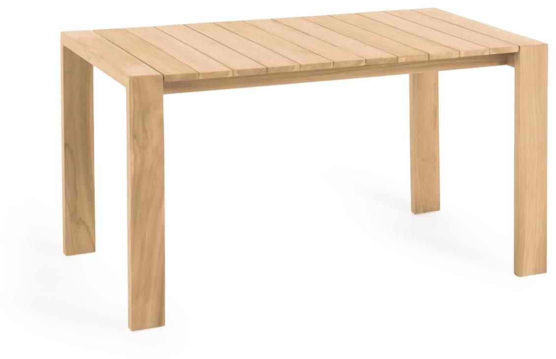 Udendørs Spisebord Kave Home Victoire Massivt Teak 160x90x77   Rustikt Kolonialt Til   Personer