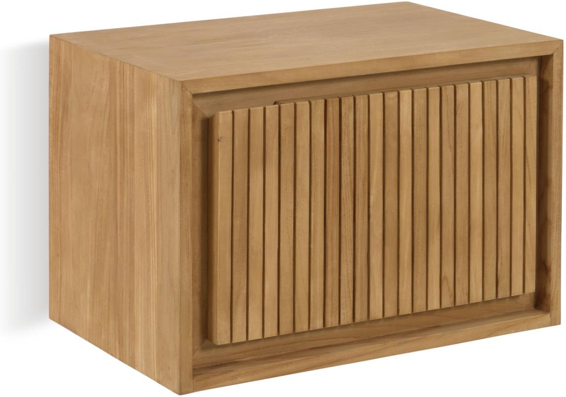 Badeværelsesskab Kave Home Taciana   Massiv Teak Natur  Fugtbestandigt Med Soft-close H40xb60xd40