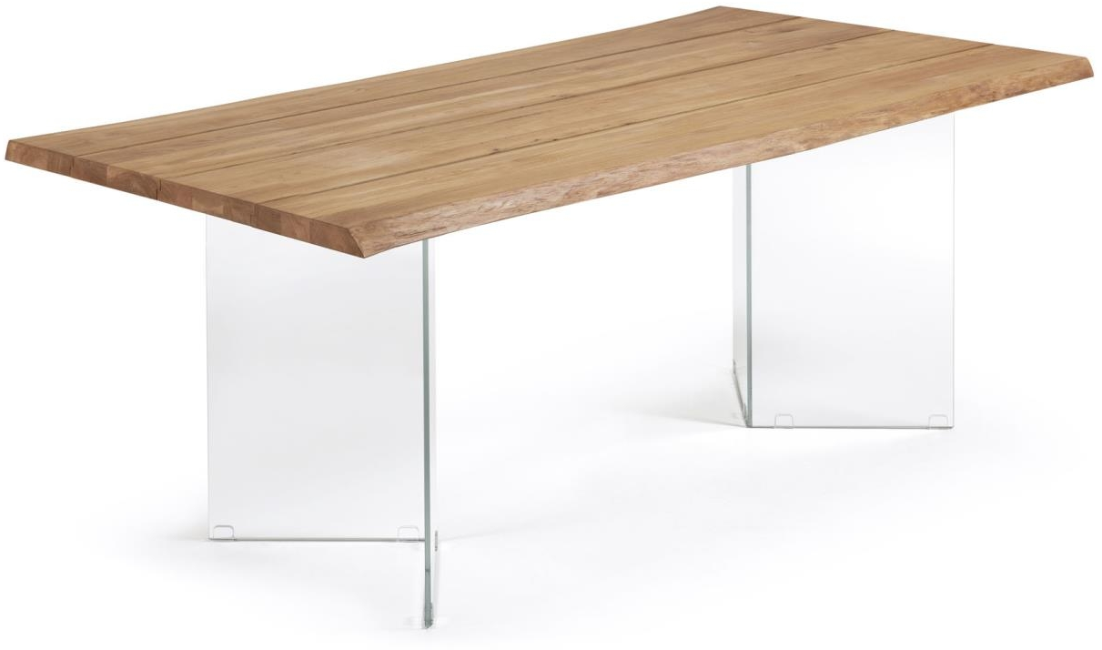 Spisebord Lotty fra Kave Home – Elegant egetræ & glasben