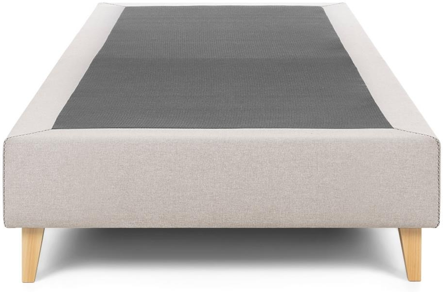 Sengeramme til Enkeltseng Nikos - Beige, Pletbestandigt Stof