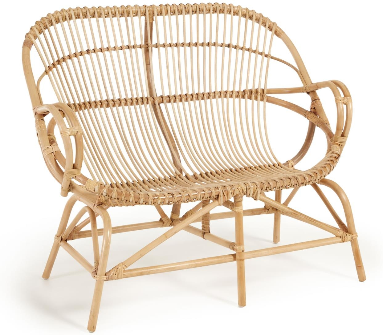 Håndlavet Rattan Sofabænk Kave Home Mimosa - Rustik Stil