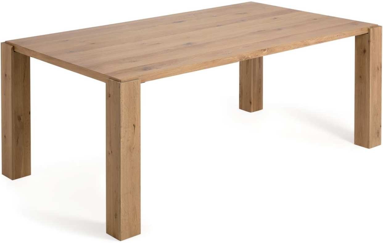 Spisebord Spisestuebord Kave Home Deyanira Massivt Egetræ 200x100   Natur Rustikt Kolonialt