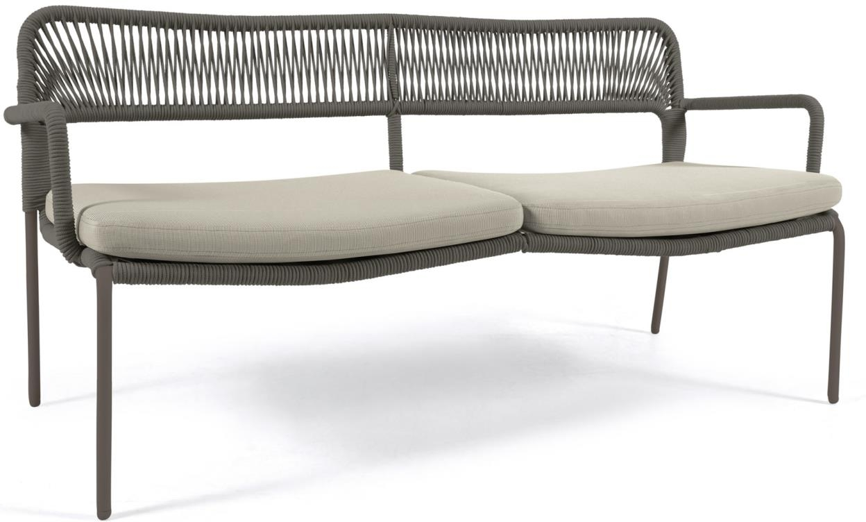 Udendørs  -personers Lounge Sofa Kave Home Cailin Grøn Galvaniseret Stål Med Vandafvisende Puder