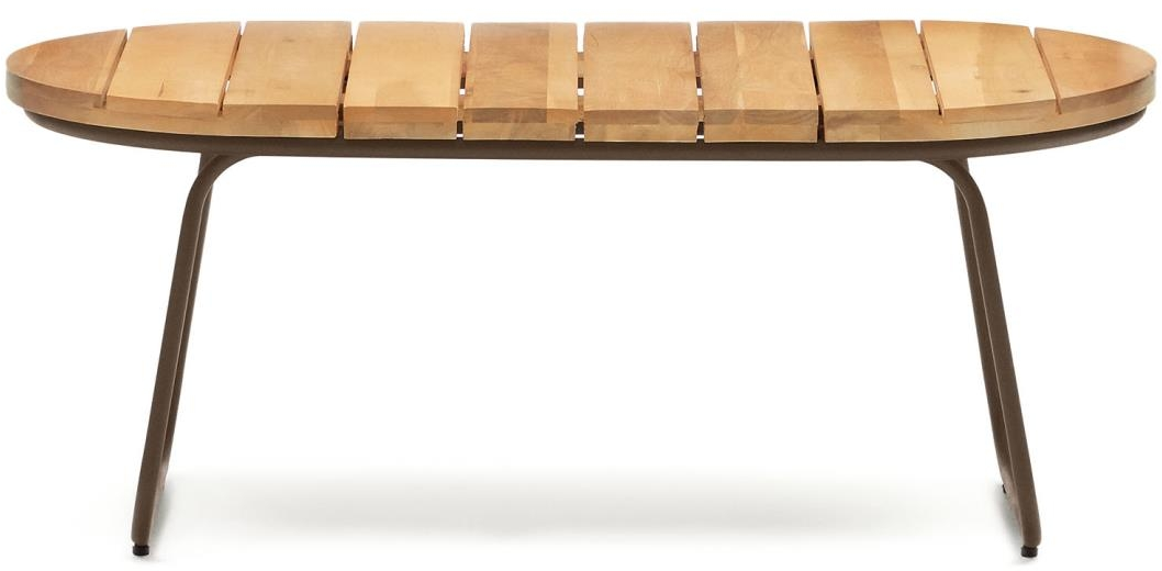 Udendørs Sidebord i Galvaniseret Stål med Akacietræ