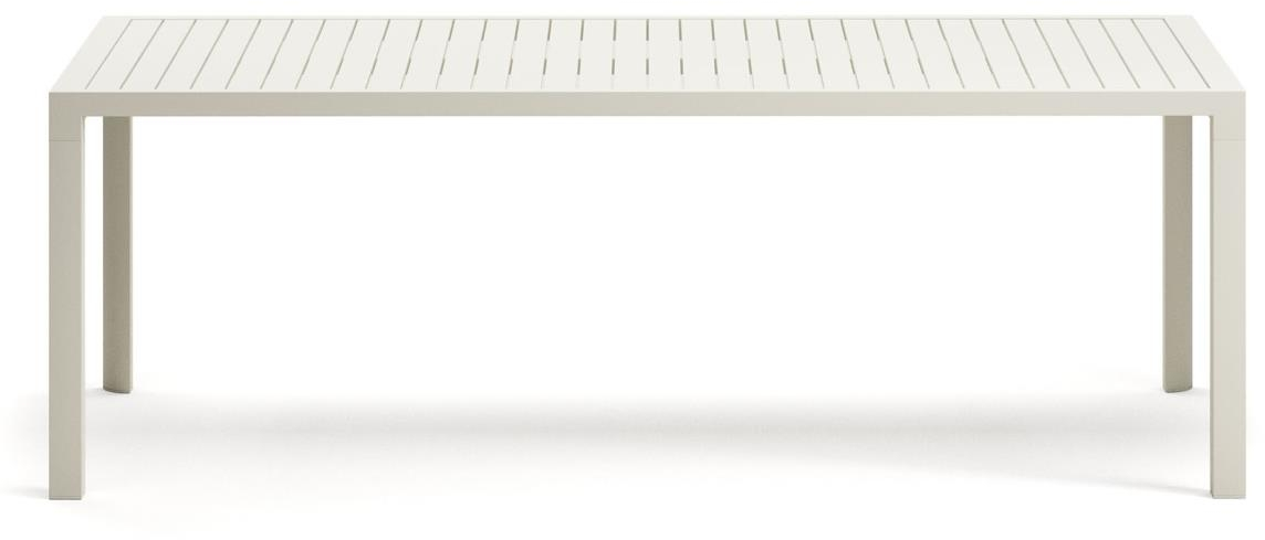 Moderne Hvidt Aluminium Udendørs Spisebord fra Kave Home