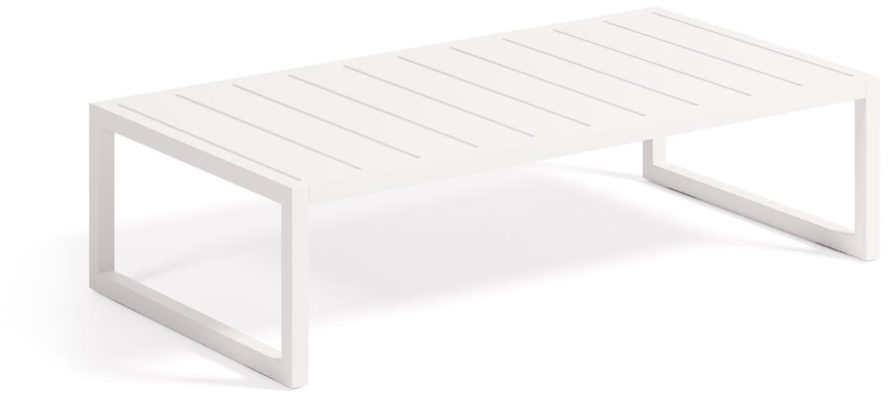 Udendørs Sofabord Kave Home Comova Moderne Nordisk Hvidt Pulverlakeret Aluminium 114x60