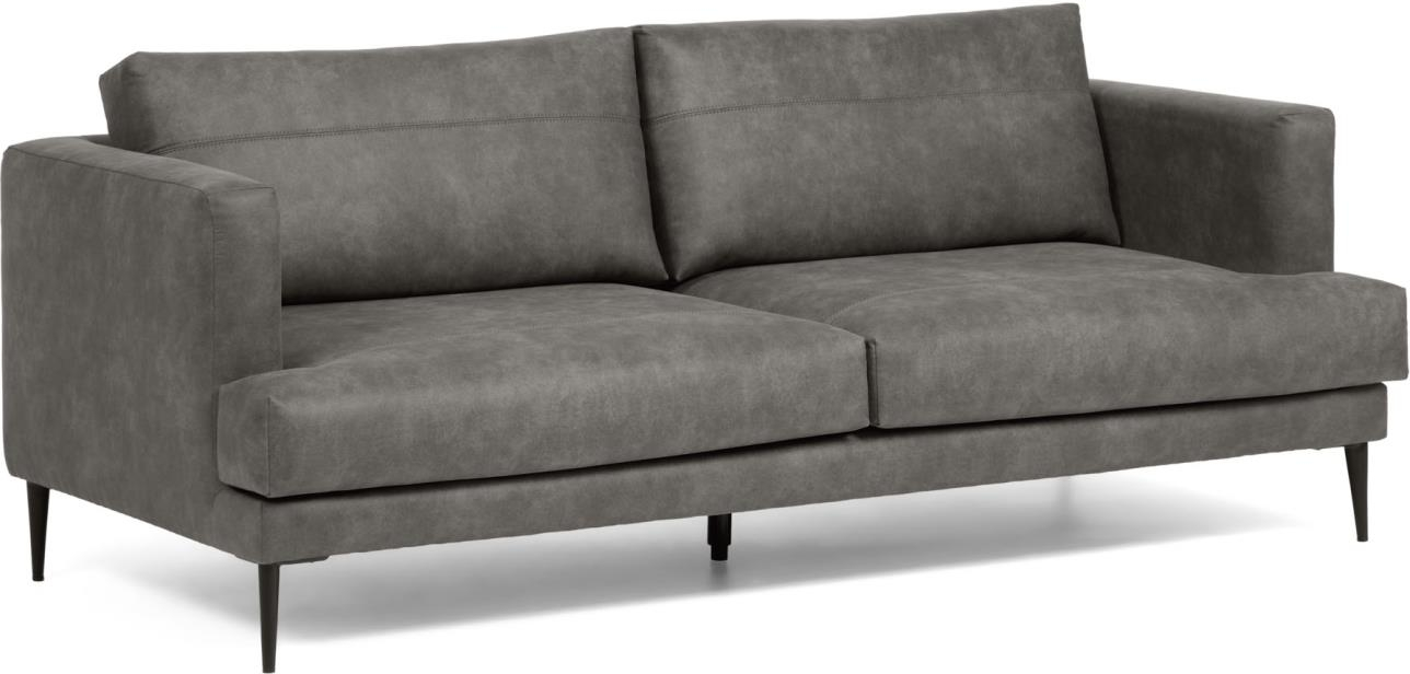 -personers Sofa Kave Home Tanya   Sort Stof Nordisk Vintage H77xb183xd87