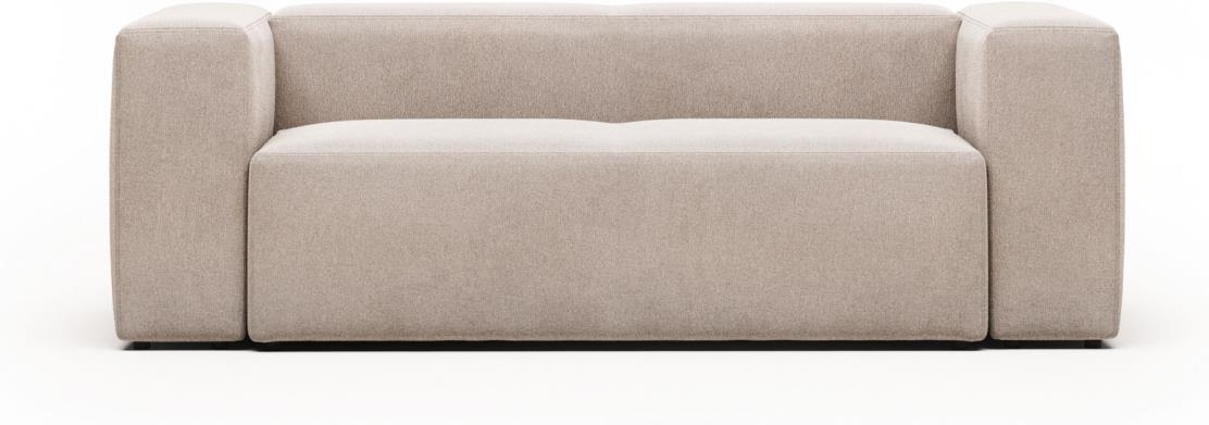 -personers Sofa Kave Home Blok Stof Beige Nordisk Design B210xd100   Pletafvisende