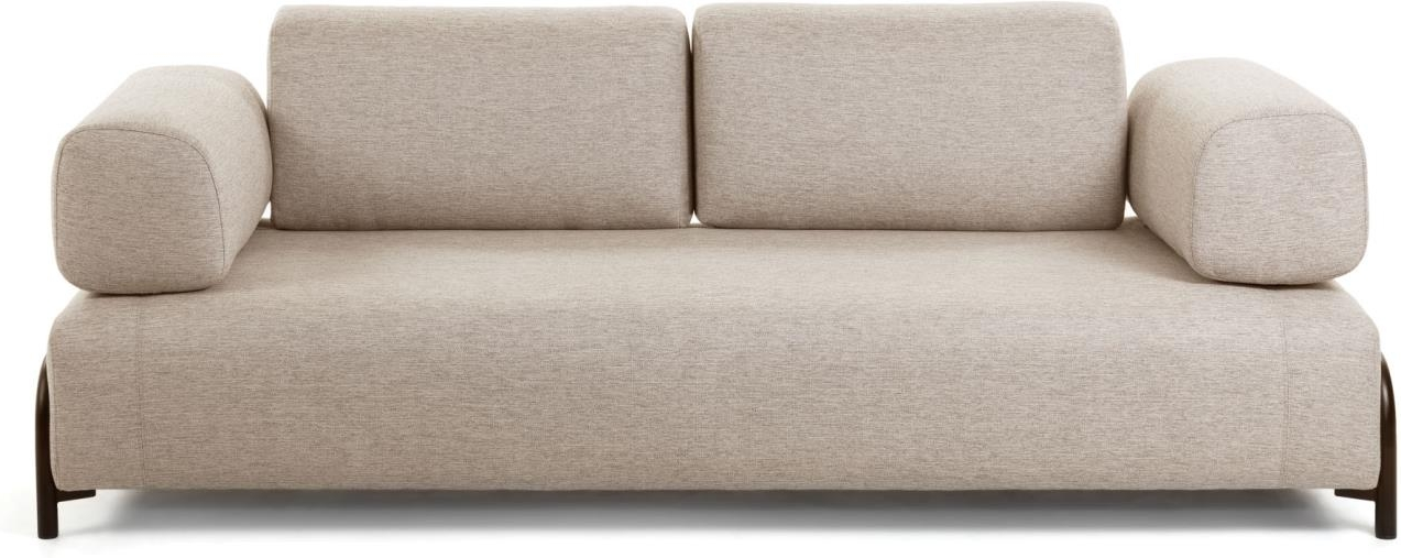 -personers Sofa Trepersoners Sofa Kave Home Compo Beige Stof H82ã B232ã D98   Nordisk Design Aftagelige Betræk
