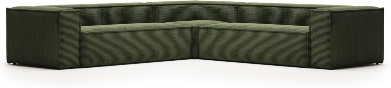 Hjørnesofa Kave Home Blok  -sofa 320x320   Grøn Stof