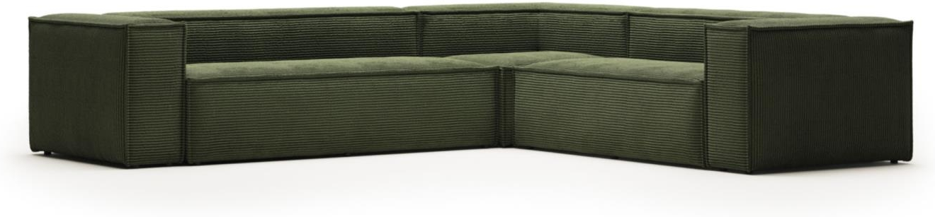 Hjørnesofa Modulsofa Kave Home Blok   Grønt Corduroystof H69x290 320