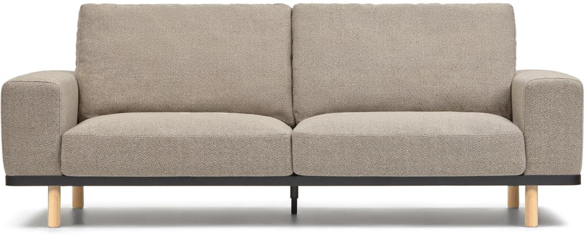 Bæredygtig 3-personers sofa Noa i beige med aftageligt betræk