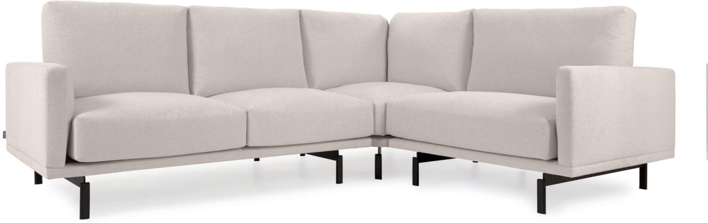 Hjørnesofa Kave Home Galene Beige Polstret Nordisk Design   Genbrugs-pet Med Aftagelige Betræk H94ã B267ã L207