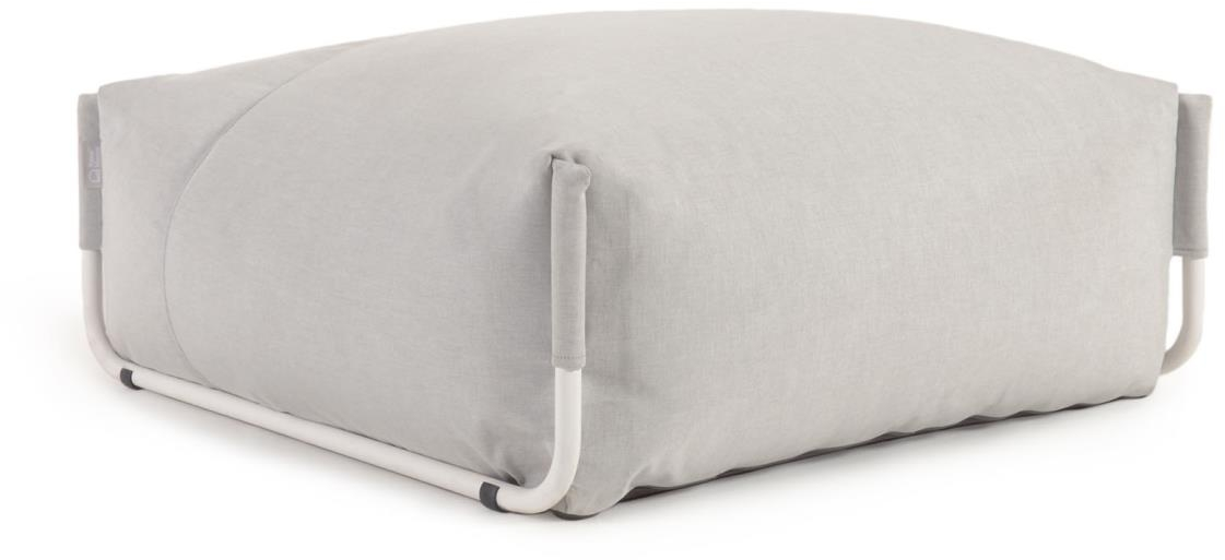 Modulpuf Kave Home Square   Udendørs Grå Stof   Aluminiumsramme 101ã 101ã 35