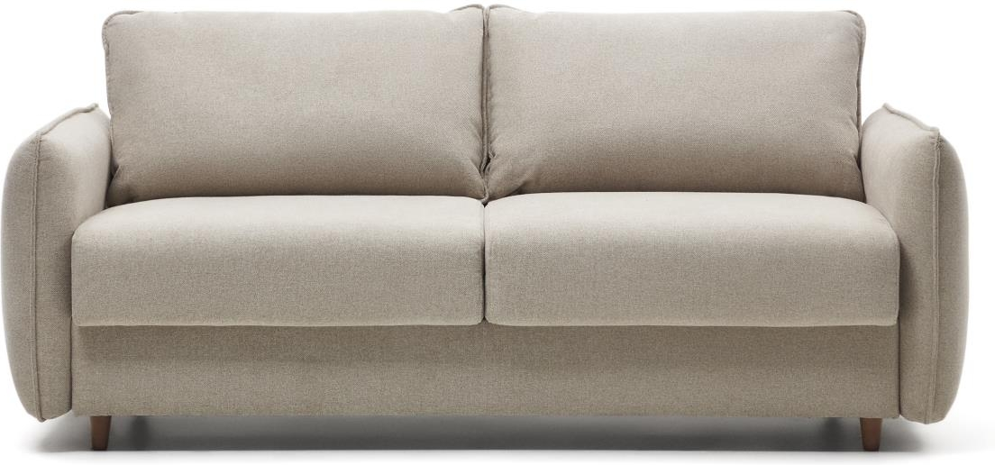 Sovesofa Kave Home Carlota  -personers Bæredygtig Beige Chenille Med Fransk åbningsmekanisme 185x93x67