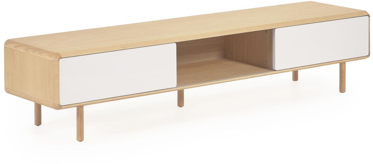 -bord Kave Home Anielle   Askefinér   Asketræ  Natur Grå  H41   B42   L180