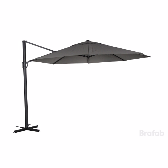 Linz Parasol ø3m Grå Diverse   Haveparasol Brafab Enggården Havemøbler
