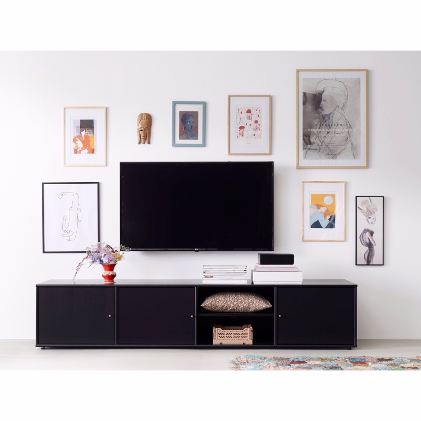 Mistral Bord Sort Tre Skabe 214 46 42 Møbelsalg