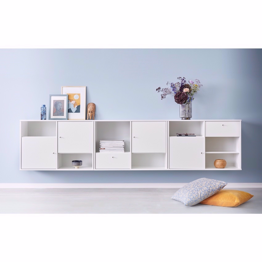 Mistral Reolsystem  Snehvid Med Opbevaringsplads 266     61     42     Møbelsalg