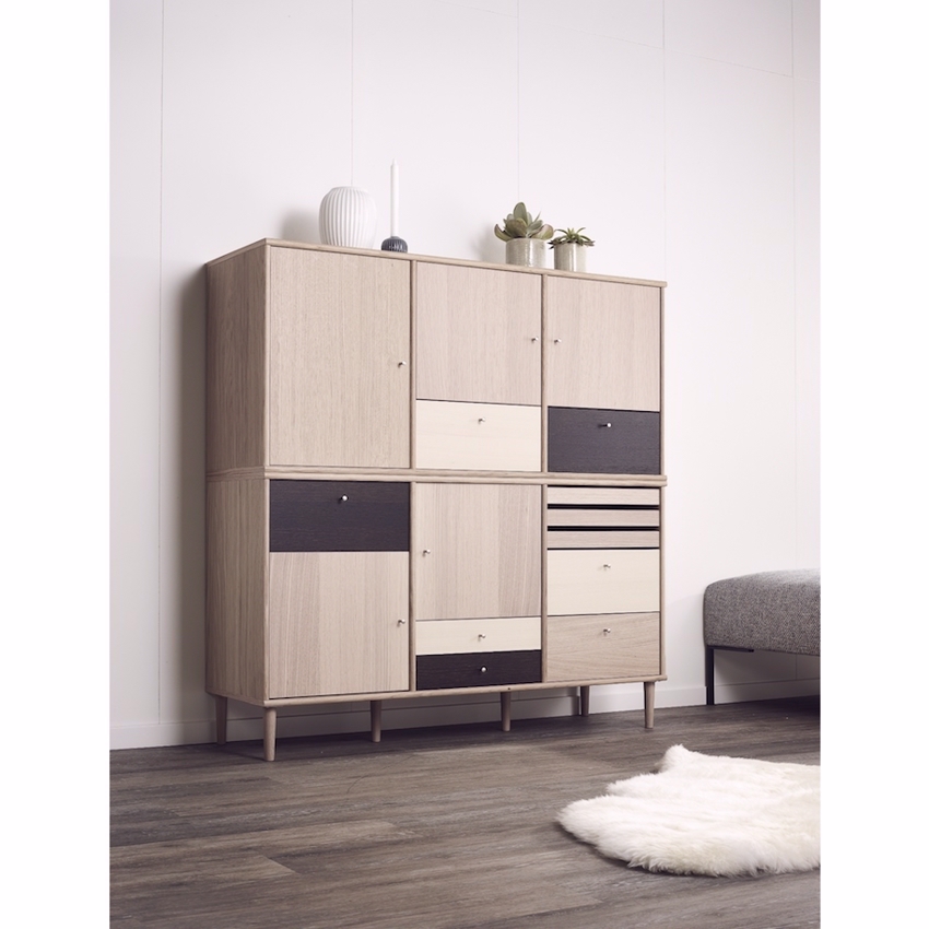 Mistral Reolsystem Flot Egetræ 133     122     42     Møbelsalg