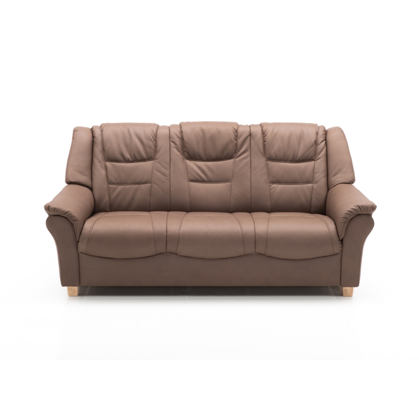 Hjort Knudsen Monza    Personers Sofa Brun Læder 193     94     79     Møbelsalg