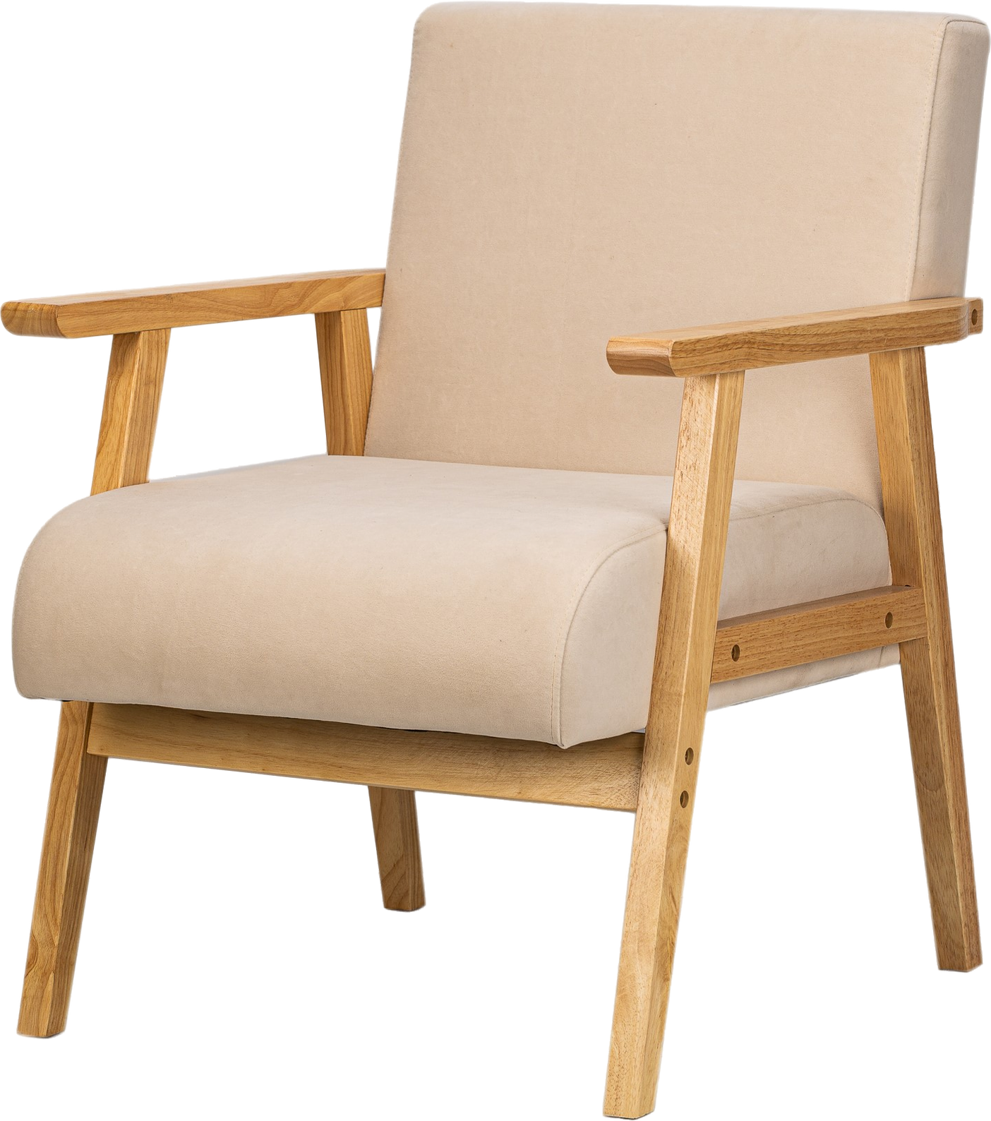 Loungestol Louis Fra Nordlys Furniture   Beige Stof   Skandinavisk Design H76ã B60ã D70
