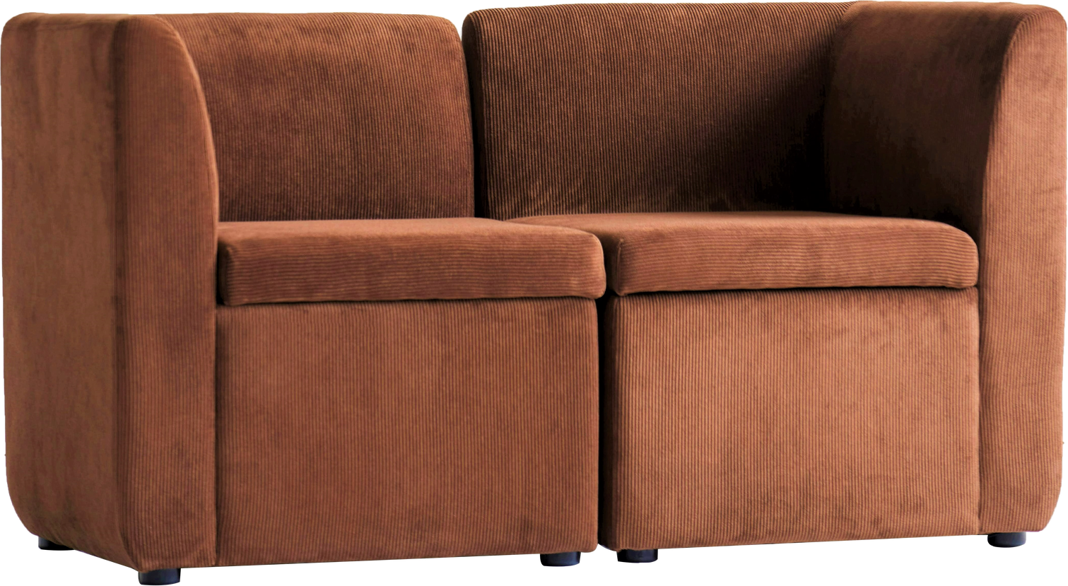 -personers Sofa Nordlys Furniture Varde2places Fløjl Dyb Rød 120x60