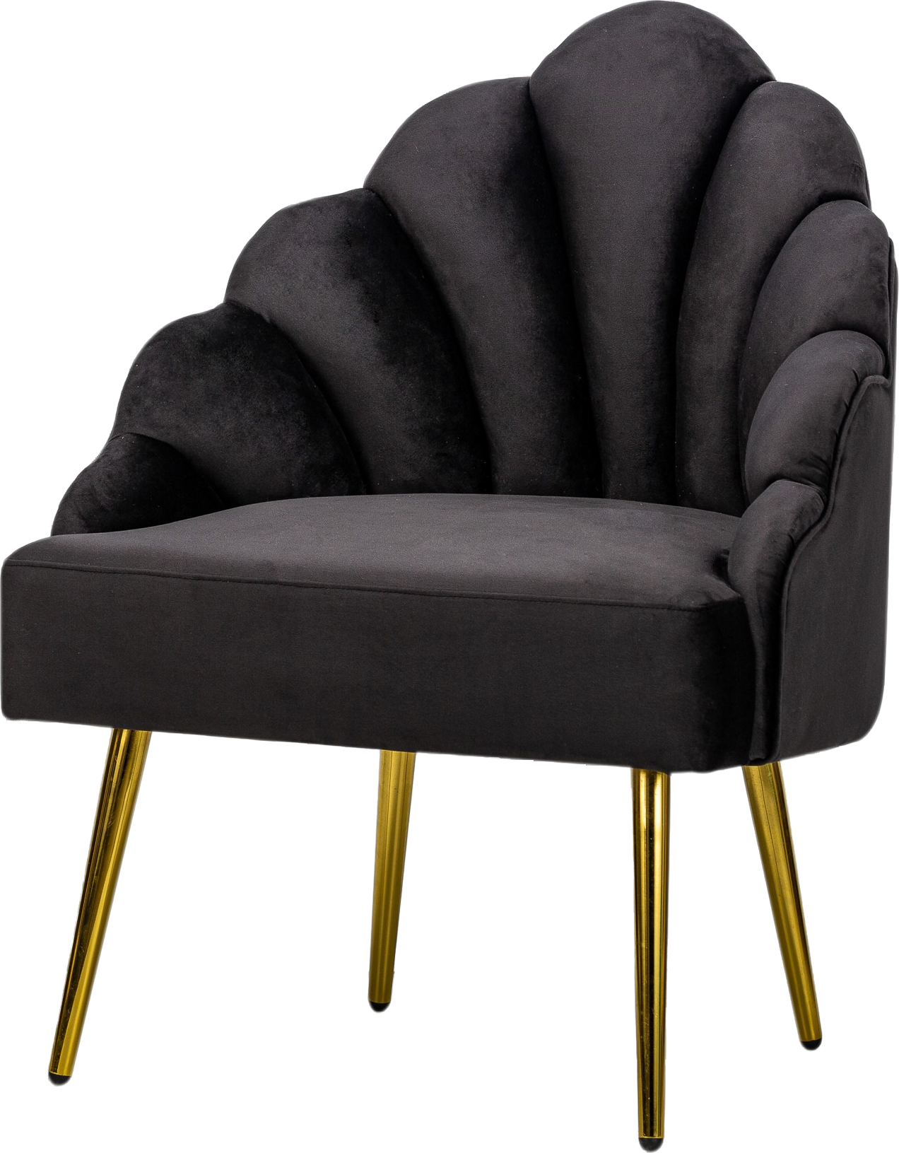 Loungestol Nordlys Furniture Bolge   Sort Fløjl Med Ergonomisk Bølget Rygstøtte