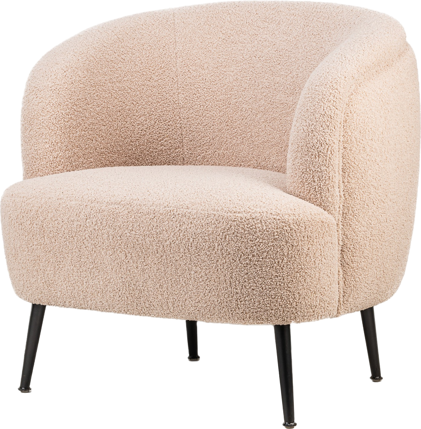 Loungestol Nordlys Furniture Sven Bouclé Beige Skandinavisk Minimalisme 80ã 80ã 72