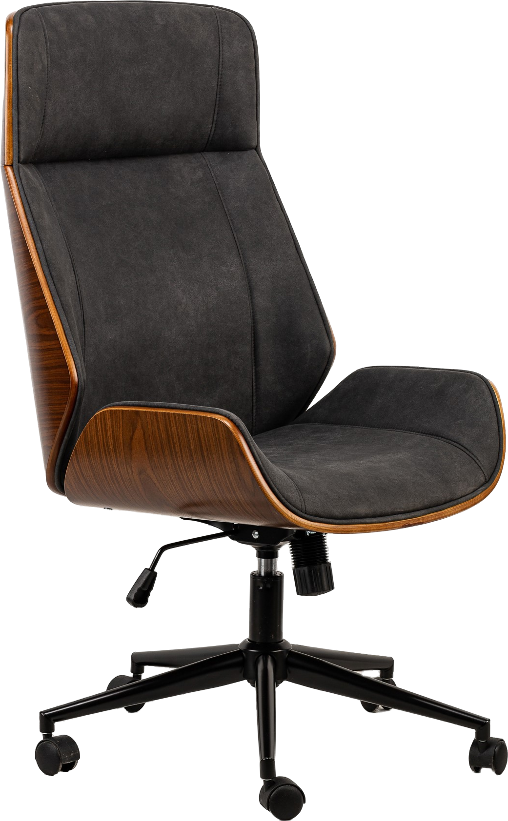 Kontorstol Nordlys Furniture Offvictoria  Sort Kunstlæder Skrivebordsstol Med Ergonomisk Ryg   Justerbar Højde