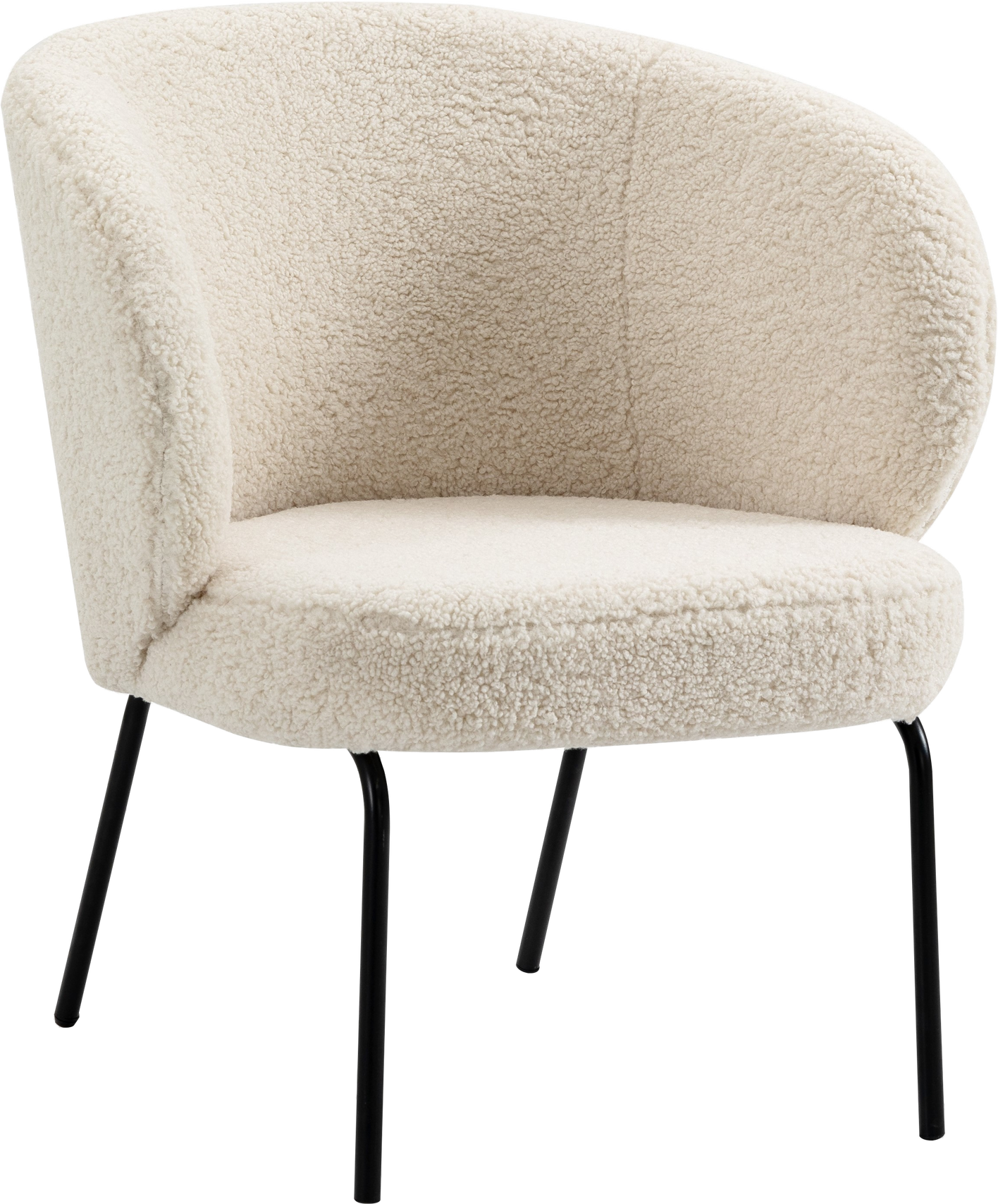 Loungestol Nordlys Furniture Bergen   Hvid Bouclé Skandinavisk Design H80ã B71ã D71