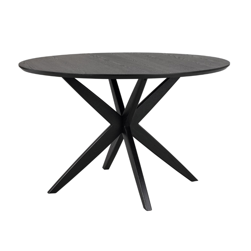 Rowico Home Calverton Rundt Spisebord  Sortlakeret 120     75     120     Møbelsalg