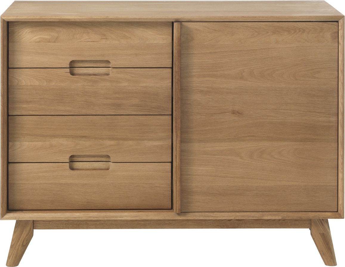 Skænk Sideboard Nordique Design Rho   Natur Egetræ  Opbevaring H80   B108   D45