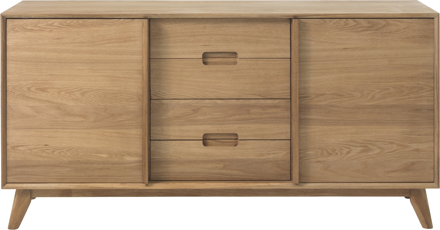 Skænk Nordique Design Rho   Egetræsfinér Med Lakoverflade  Natur 160x45x80