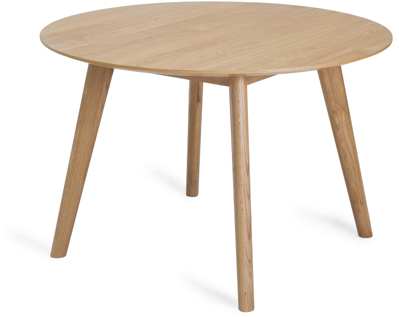 Spisebord Nordique Design Rho   Rundt ø115   Natur Mdf  Egetræsfinér   Ben   Massiv