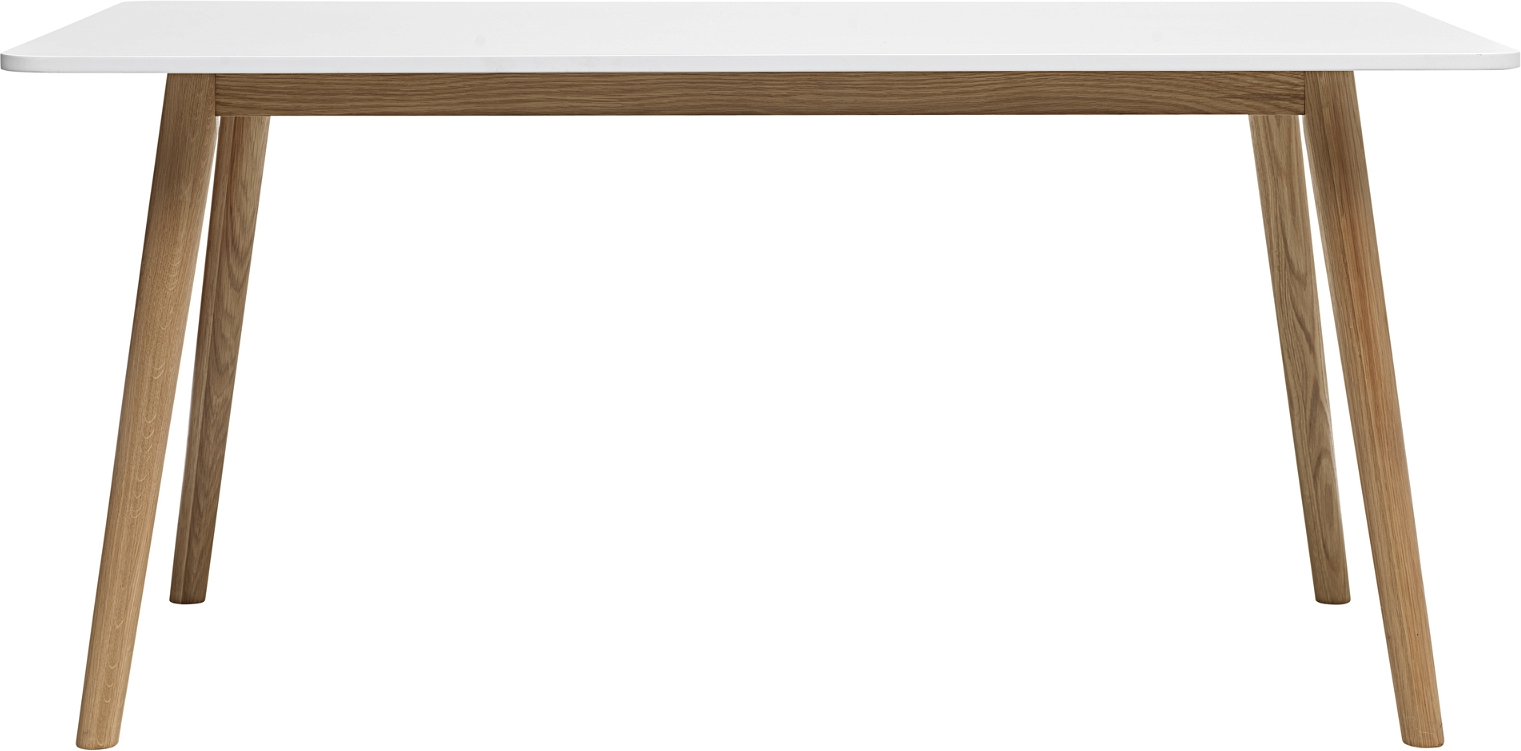 Spisebord Nordique Design Turin   Massivt Egetræ   Hvid Mdf  160ã 90ã 75