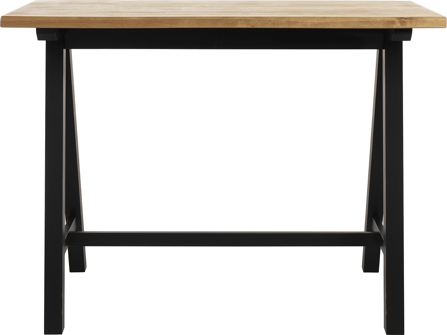 Barbord Nordique Design Oliveto H105   B71   L140   Massiv Vildeg     Plade   Sort Metal Bølgede Kanter