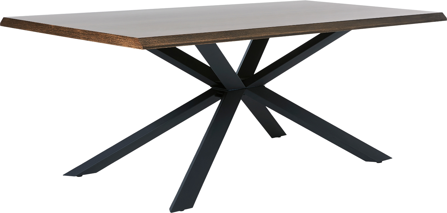 Spisebord Nordique Design Arno   Røget Egetræ   Sort Metal H75ã B90ã L160