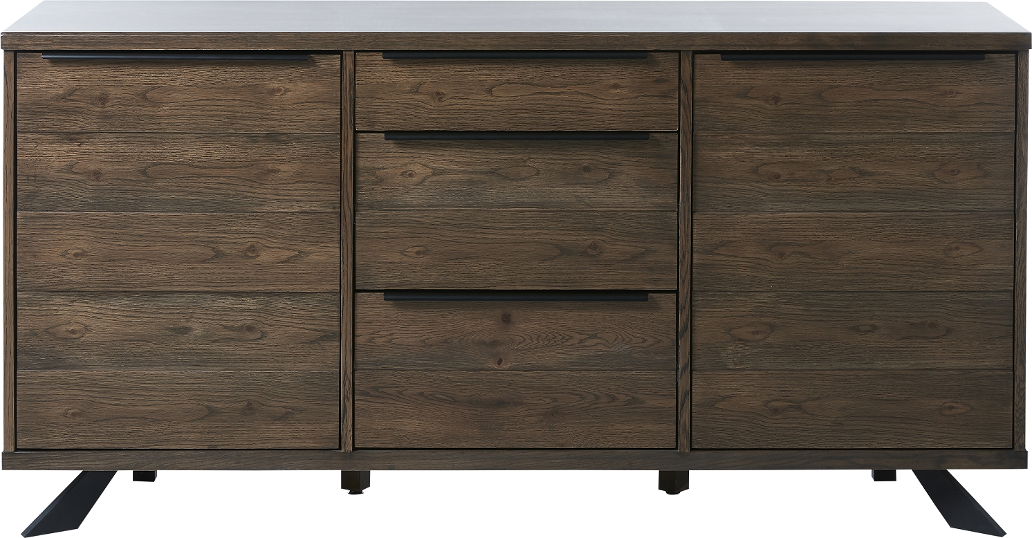 Skænk Nordique Design Arno   Opbevaringsskænk   Røget Egefiner   Sorte Metalben   H85ã 45ã 170