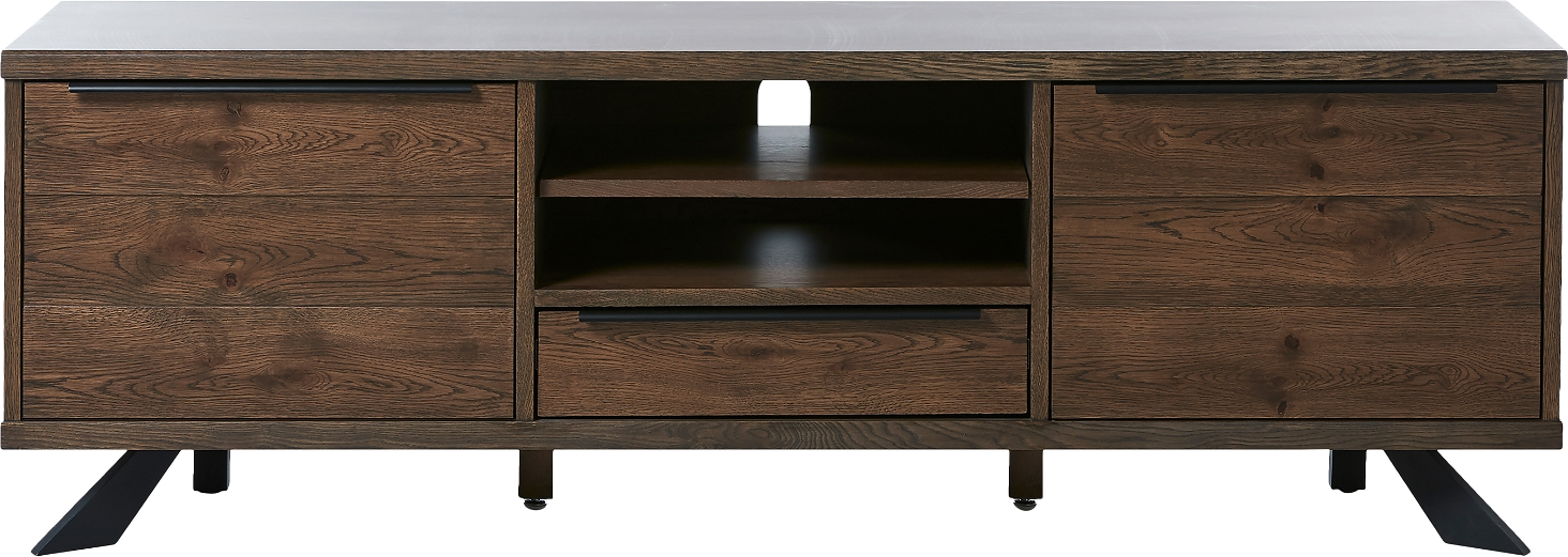-bord Nordique Design Arno   Røget Egefiner  Metalben  170ã 42ã 55      Låger  Skuffe   Hylde