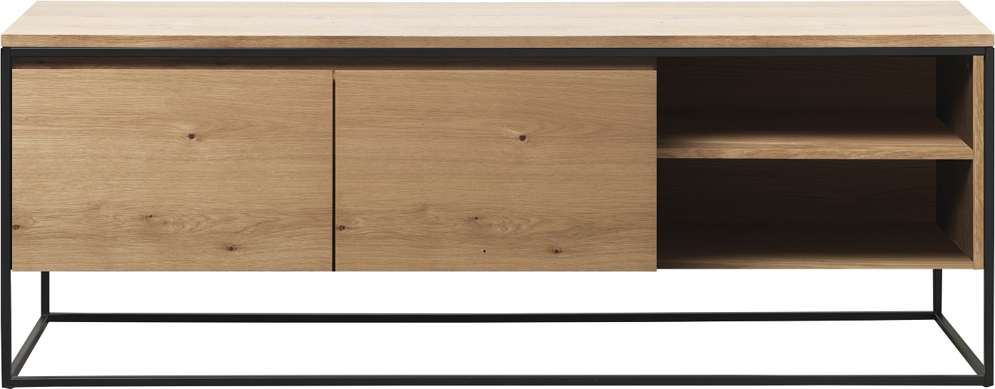 -bord Nordique Design Rivoli Egetræ Metal Natur Med   Hylder     Låger