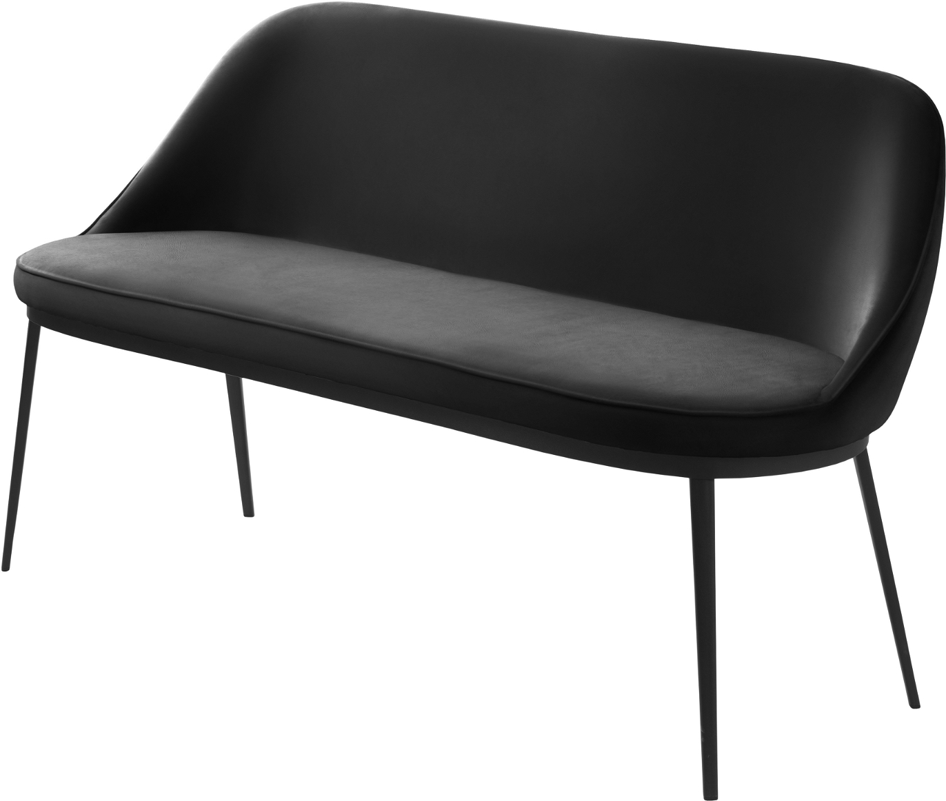 Sofabænk Nordique Design Gain Sort Kunstlæder H83ã B46ã L144