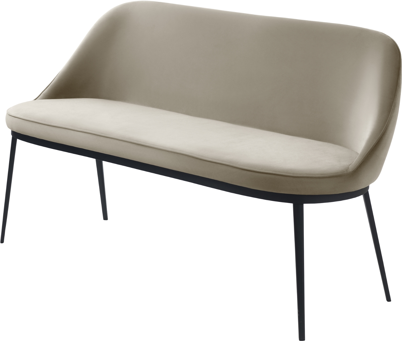 Multifunktionel Beige Sofabænk med Metalben - Nordique Design
