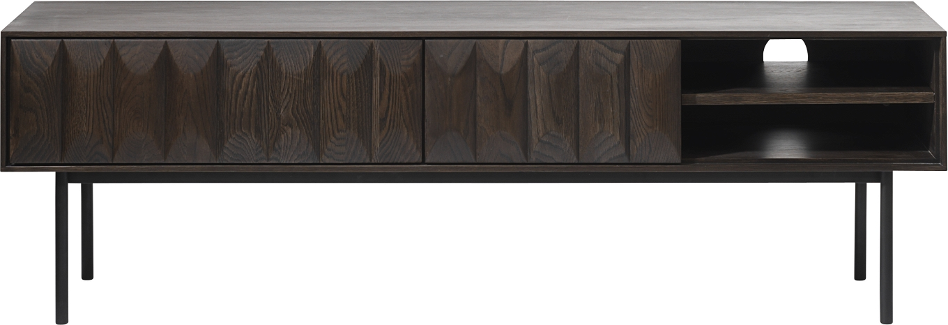 -bord  -møbel Nordique Design Latina   Egetræ Espresso  Slanke Metalben  160x41x50