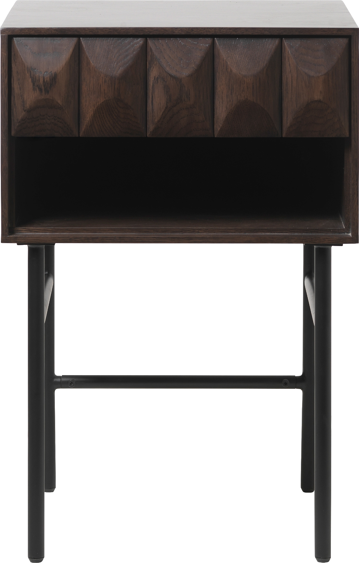 Sidebord Nordique Design Latina   Espresso     Sort Metal  Skuffe   Hylde  H70xb46xd45
