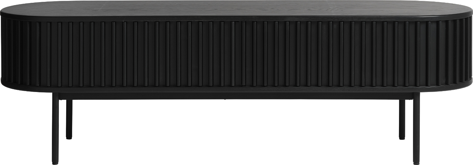 -bord Nordique Design Siena   Sort Egetræ  -møbel Med Skuffe   Hylde 160x48