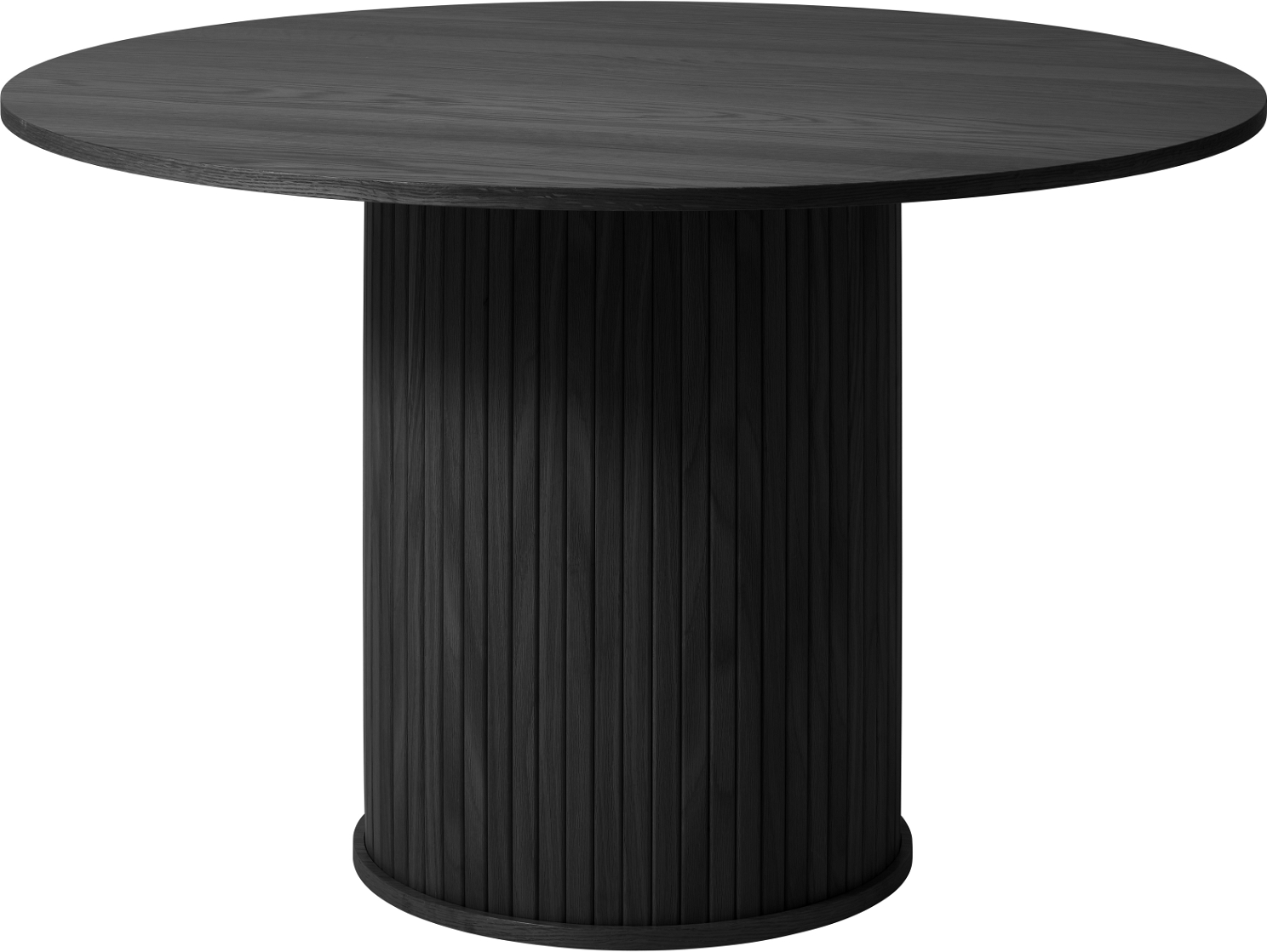 Rundt Spisebord Nordique Design Nola ø120   Sort Egetræ  Mdf Med Egefiner