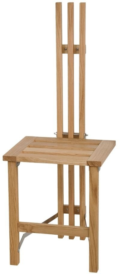 Vægstol Skammel Oscarssons Möbel Nadja   Massivt Lakeret Egetræ Slankt Vægmonteret Design  37x39x9